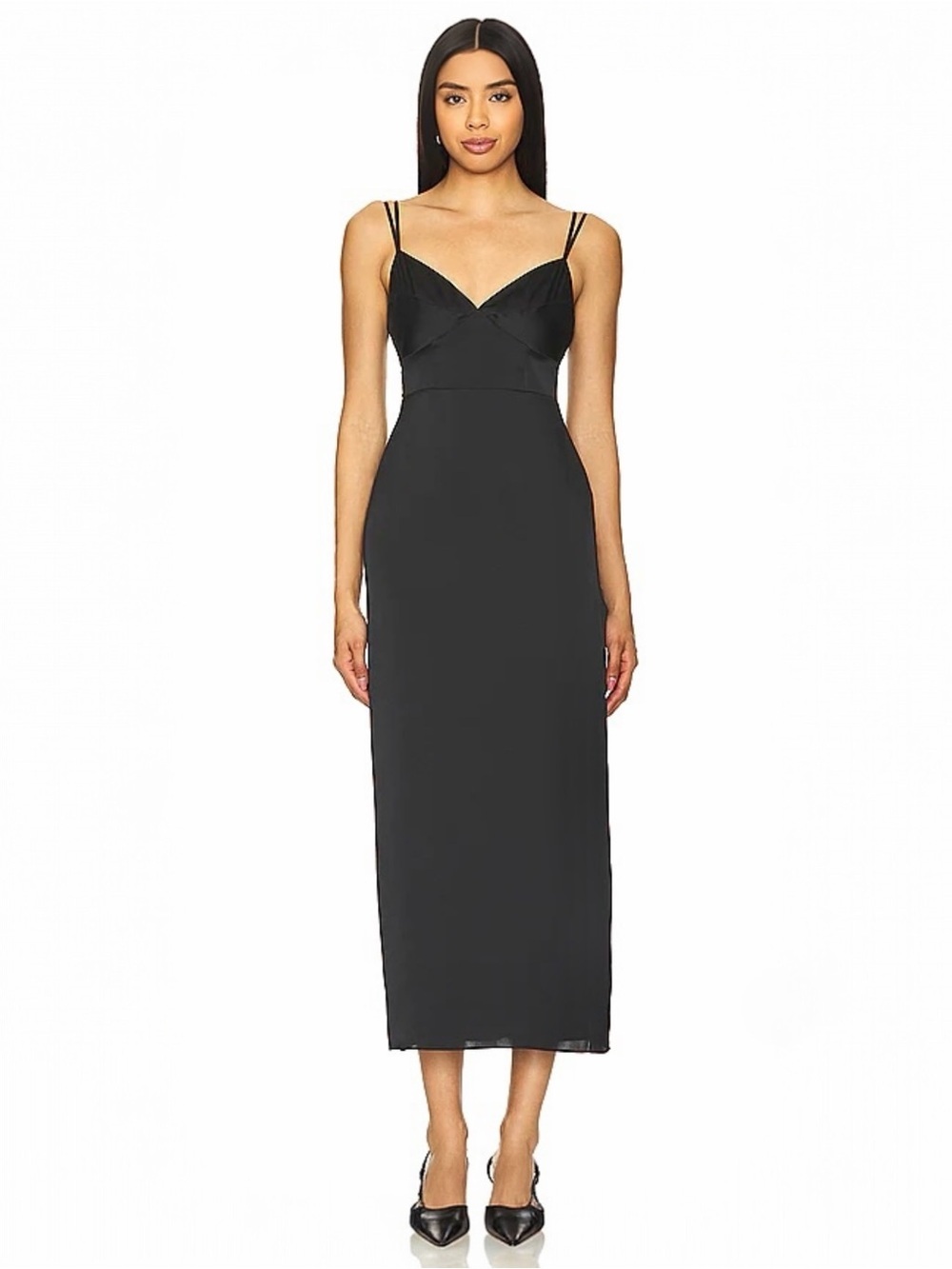 Favorite Daughter The Rosemary Satin Sweetheart Neckline Maxi Slip dress size 8